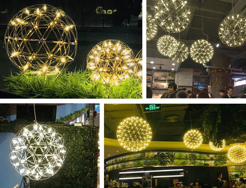 Outdoor Waterproof LED Spark Ball Light Decoration Hanging Tree Landscape Ball Garden Light